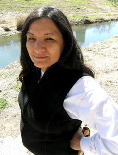 Sandra Cisneros by the San Antonio River