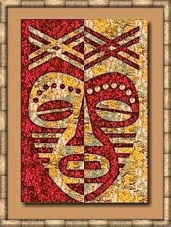 African Mask - textured effect